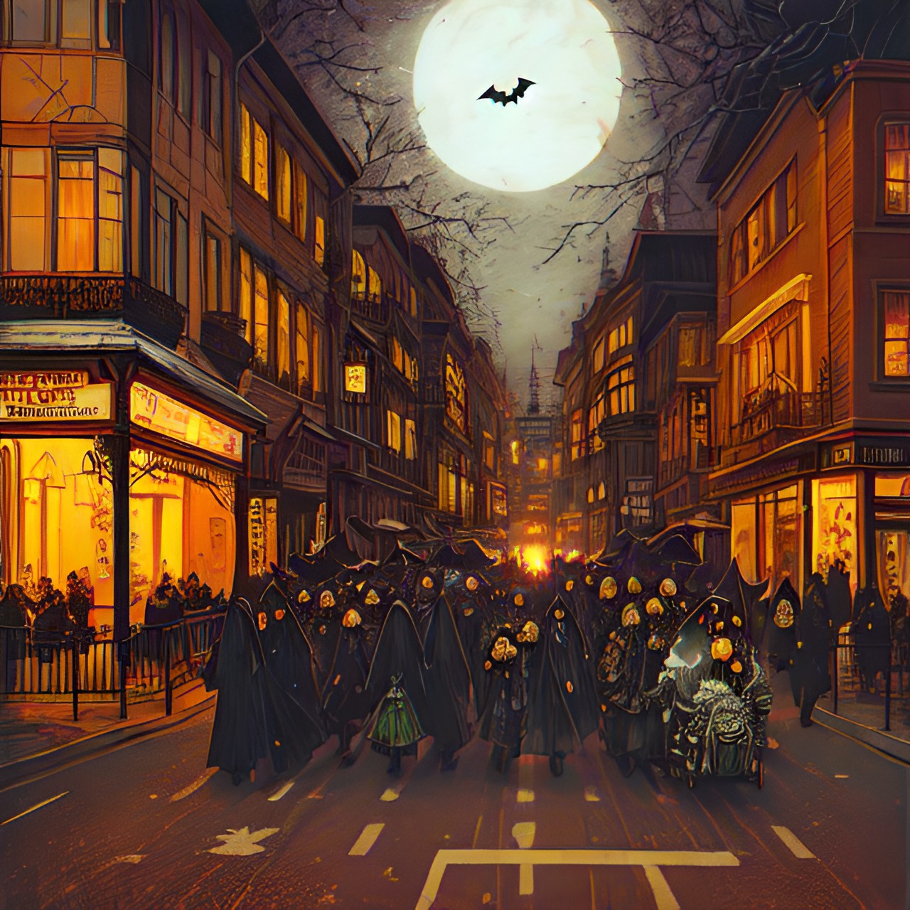 Halloween Night - halloween ghosts parading the streets preview