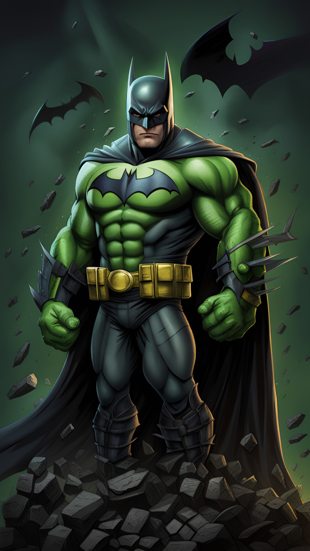 batman mixed with hulk preview