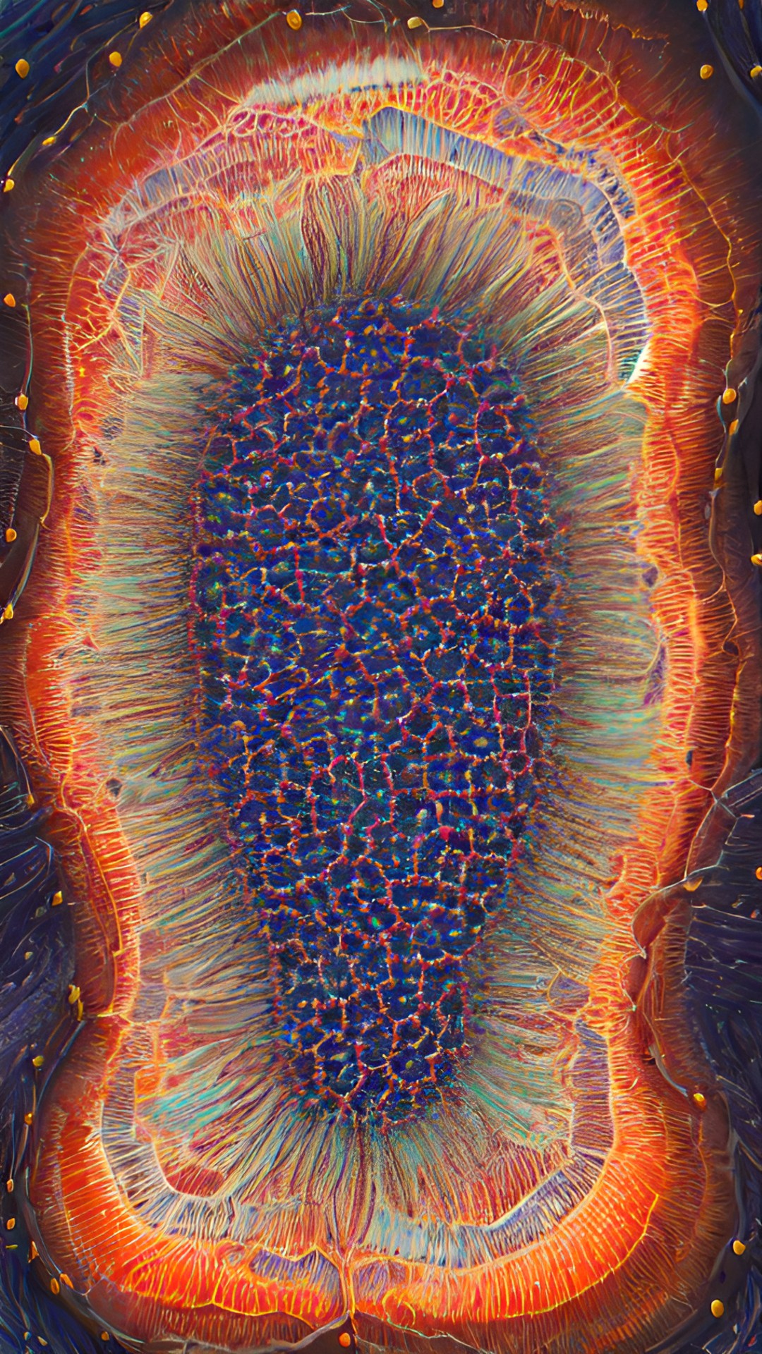 highly detailed microscopic mitochondria - a highly detailed, microscopic image of mitochondria, with different parts labeled. preview