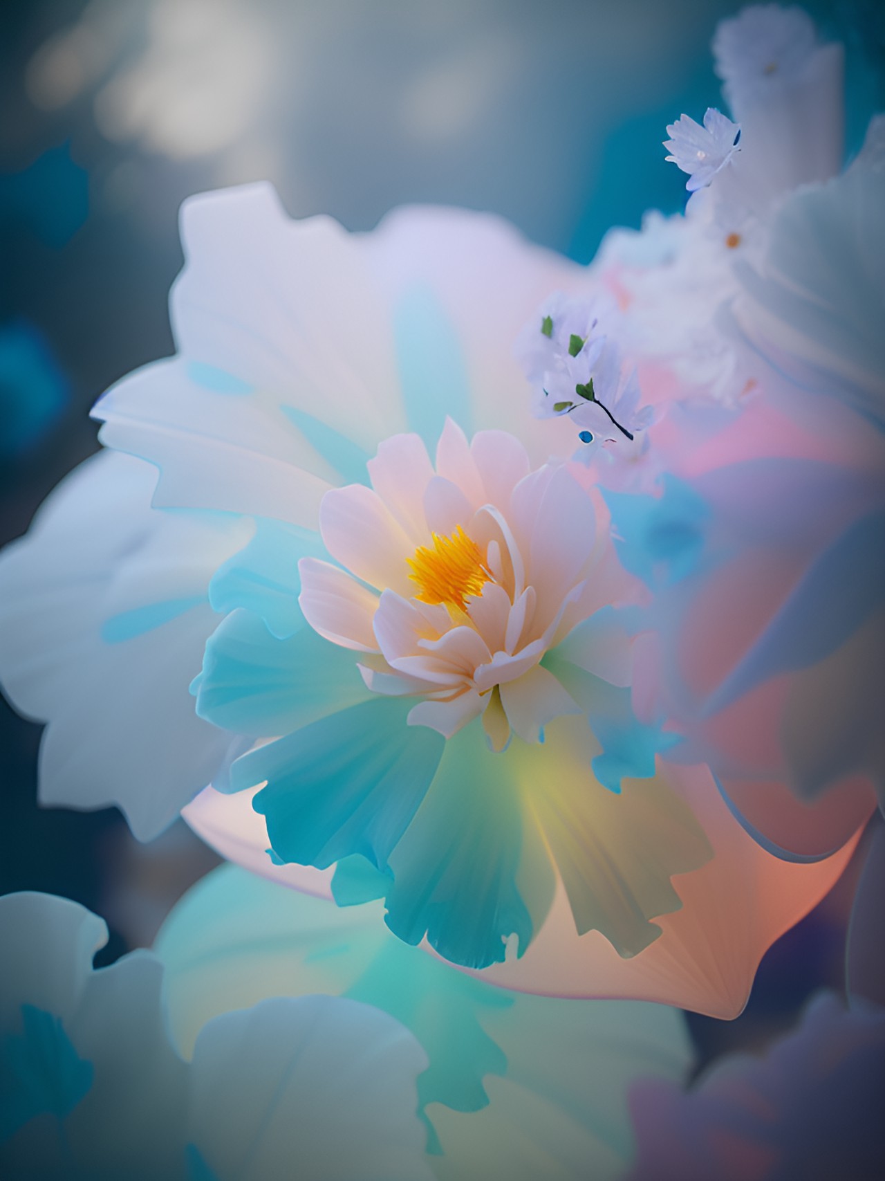 flowers, pastel, light as clouds preview