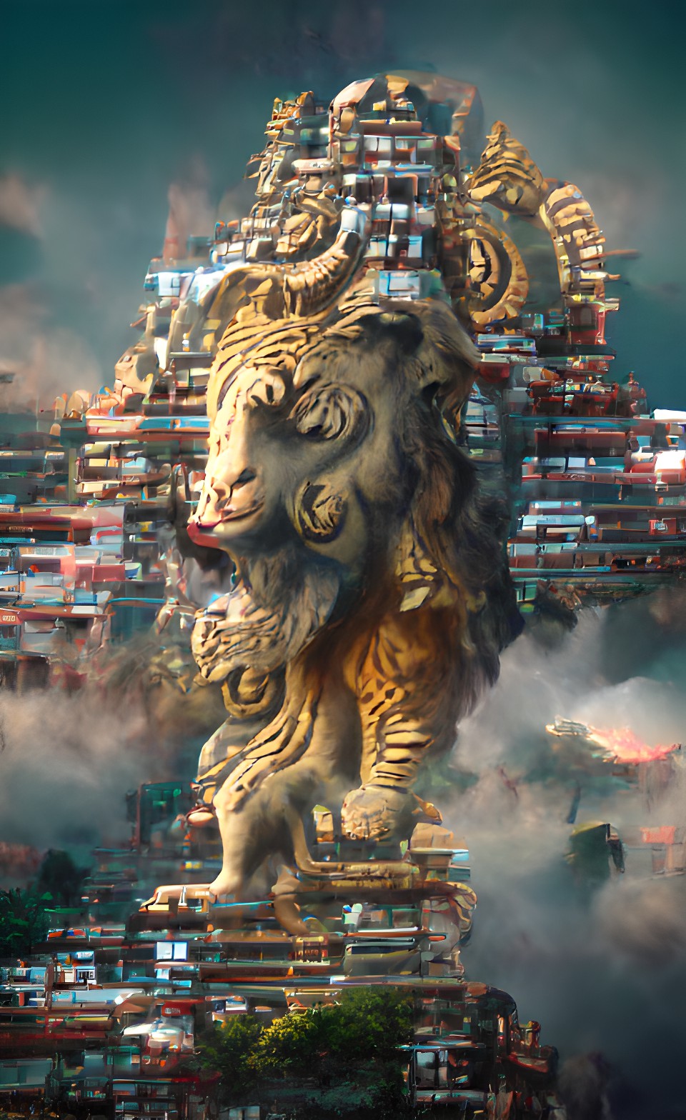 hindu lion god preview