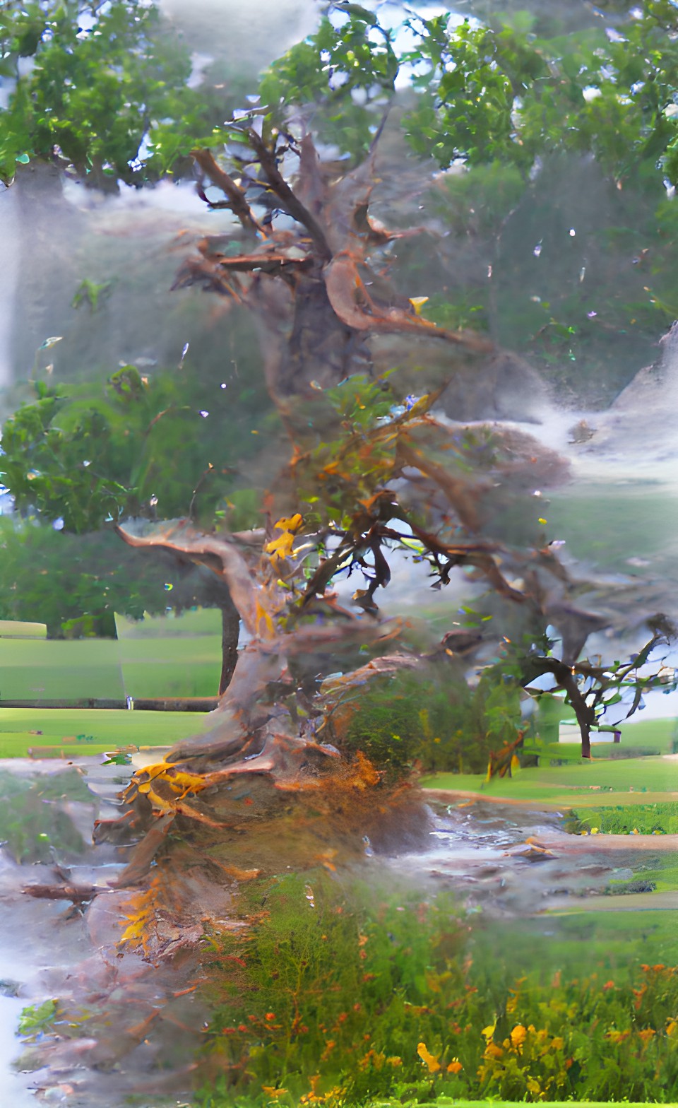 oak tree wild water storm thunder lightning preview