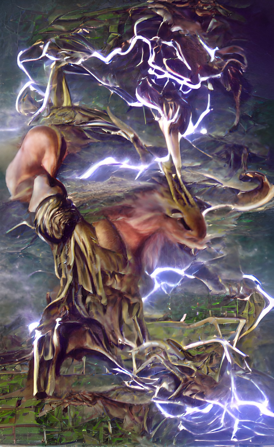 god of lightning and storms, the striker, lord of oaks, mighty hammer, lightning on the wooded hill preview