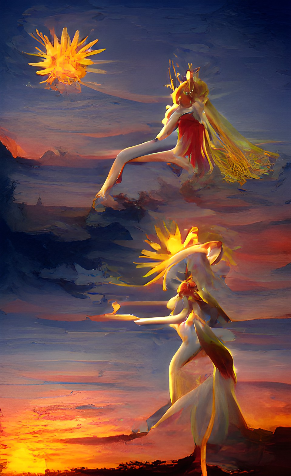 the sun maiden dances with her sister the dawn preview