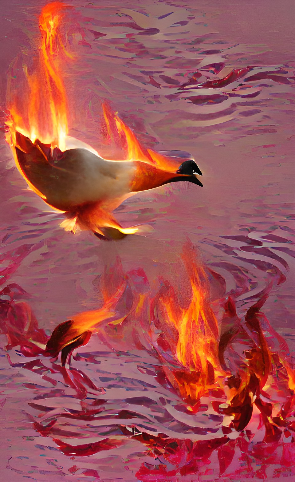 a dove over the waters, tongues of fire over the holy people. a fire dove preview