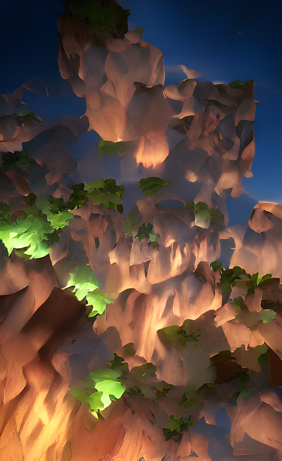 Meh - glowing cliffs in the sky preview