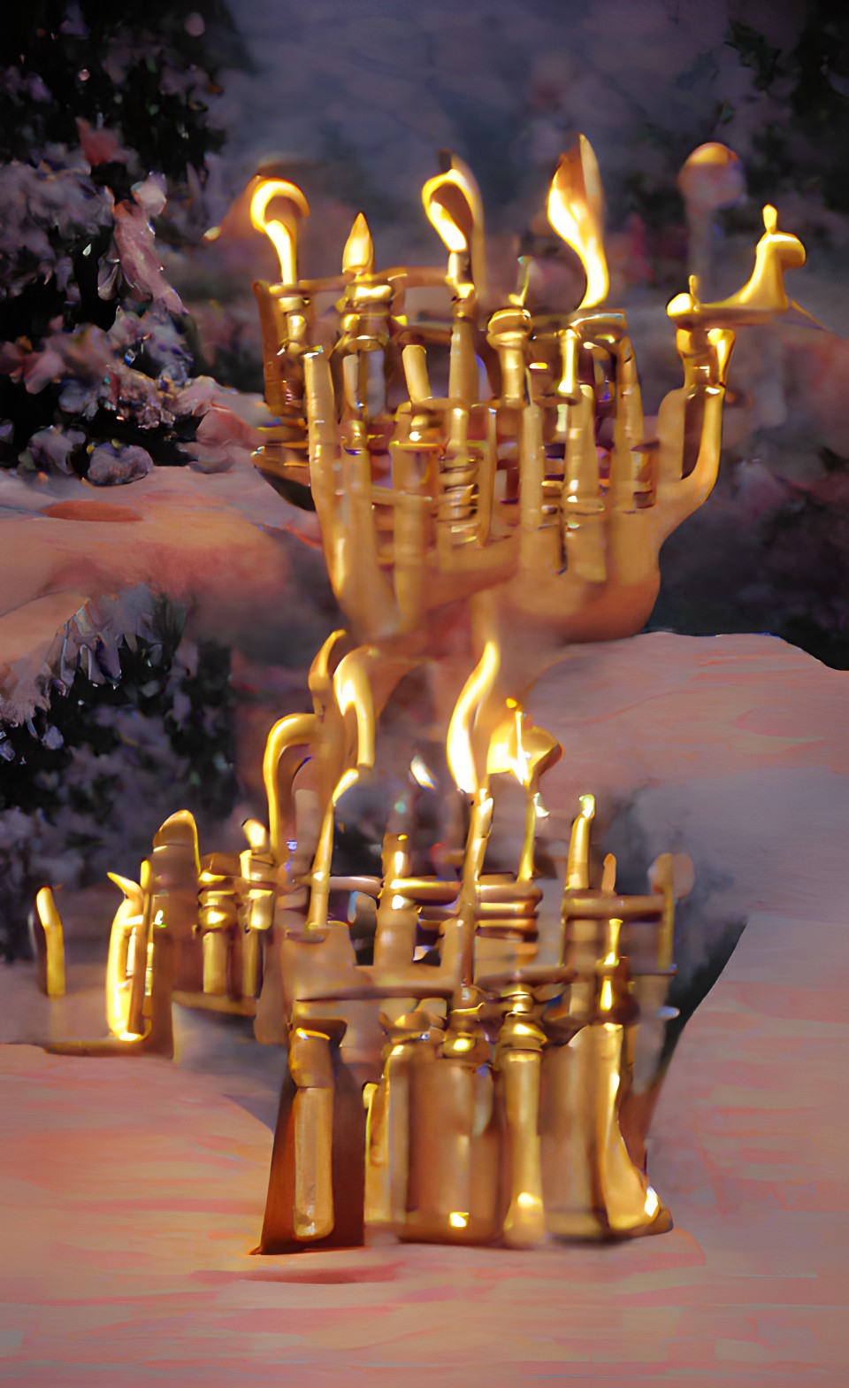 light the seven holy fires in the golden menorah preview